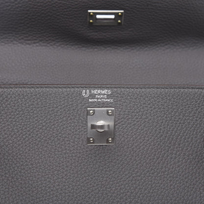 Hermes Togo Horseshoe Kelly Retourne 25 Etain Plomb 6 of 10