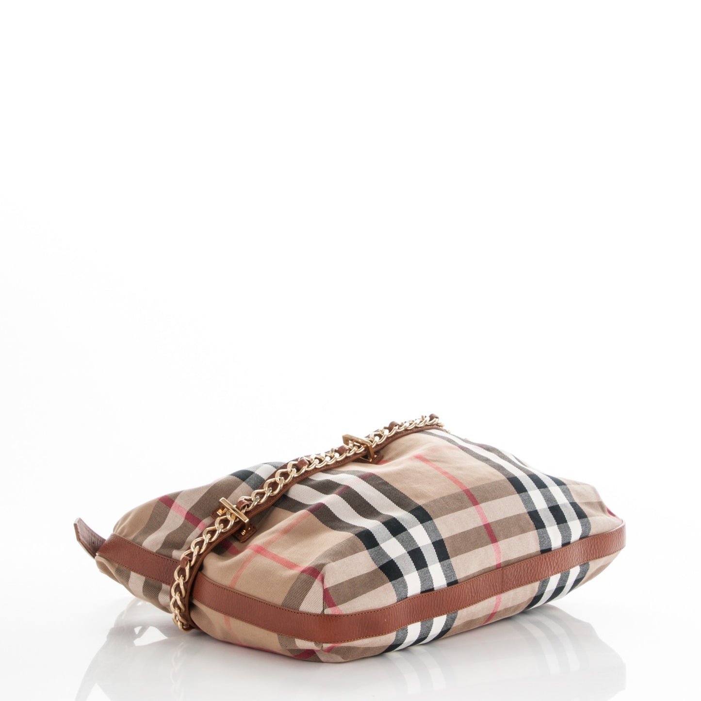 House Check Chain Hobo Tan