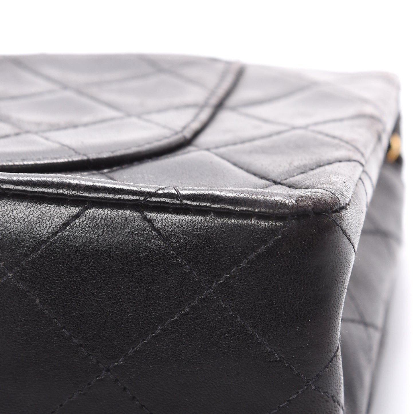 Lambskin Quilted Small Double Flap Black