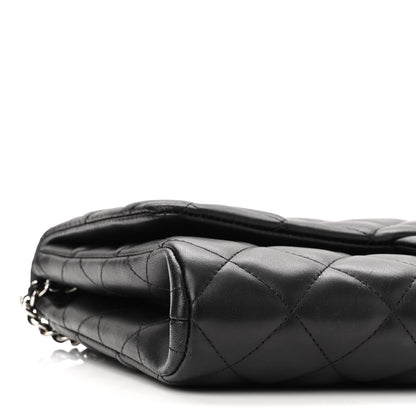 Chanel Lambskin Quilted Clutch With Chain Flap Black 8 of 10