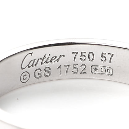 Cartier 18K White Gold 4mm LOVE Wedding Band Ring 57 8 4 of 4