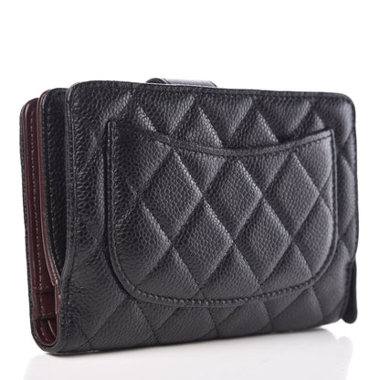 Chanel Caviar Quilted Zipped Pocket Wallet Black 3 of 9