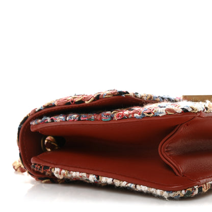 Chanel Tweed Quilted Flap Red Multicolor 9 of 10