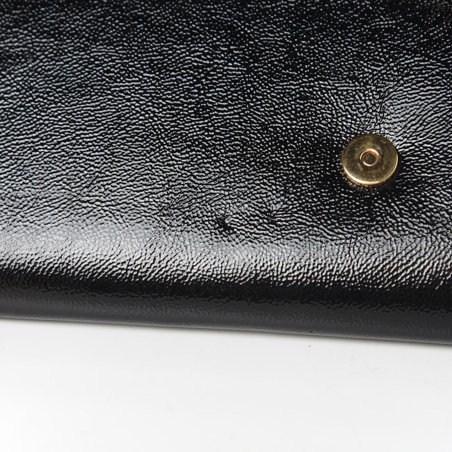 Textured Patent Monogram Small Belle De Jour Clutch Black