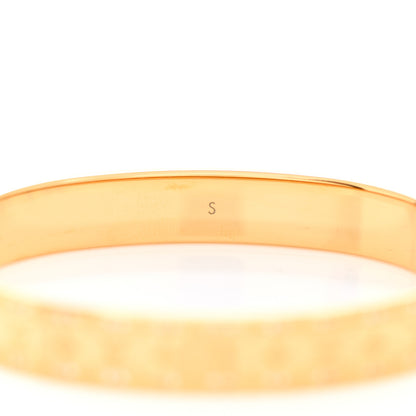 Louis Vuitton Brass Crystal Monogram Nanogram Strass Cuff S Gold 6 of 7