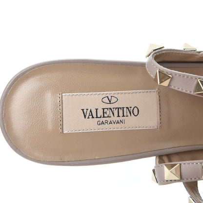 Valentino Garavani Patent Nappa Rockstud Ankle Strap 100mm Pumps 40.5 Camel Rose Poudre 7 of 10