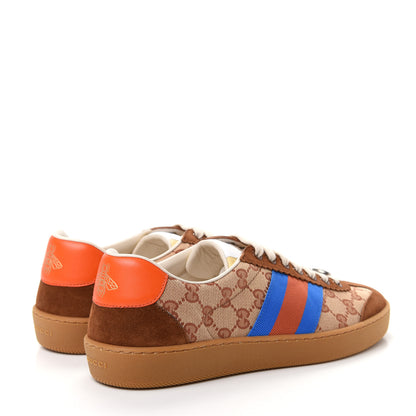 Gucci GG Monogram Suede Web Mens G74 Sneakers 8 Beige Ruggine Cuir 4 of 11