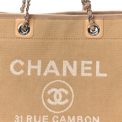 Chanel Mixed Fibers Small Deauville Tote Beige 9 of 12