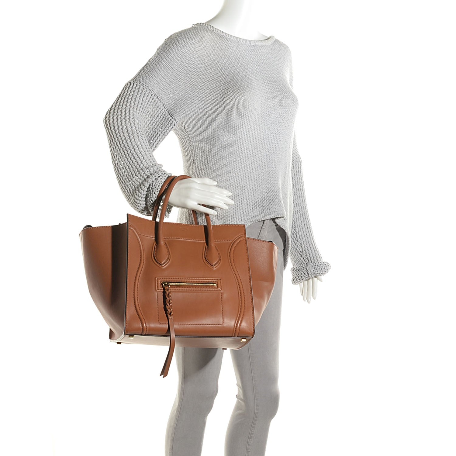 Celine Palmelato Calfskin Medium Phantom Luggage Camel 2 of 9