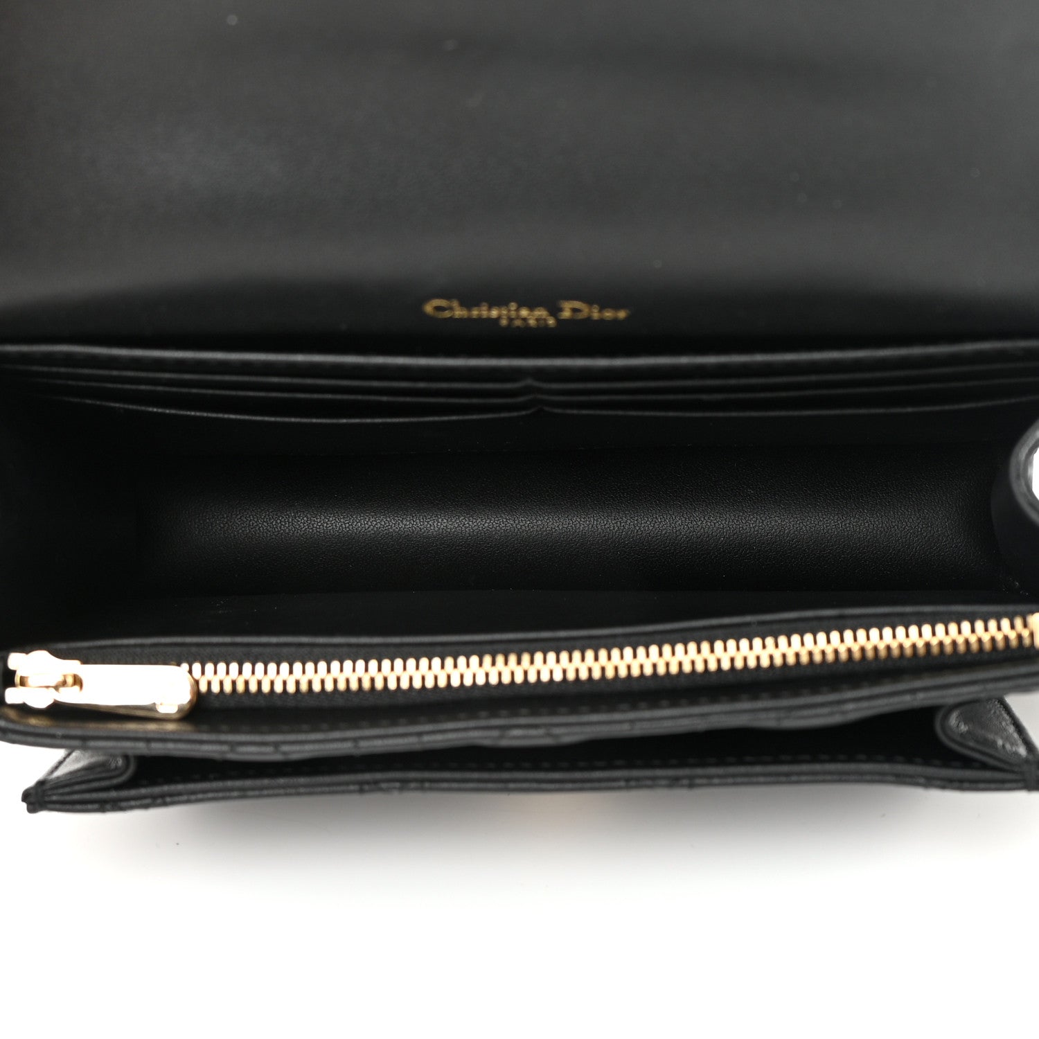 Christian Dior Lambskin Cannage Miss Dior Chain Pouch Black 5 of 14