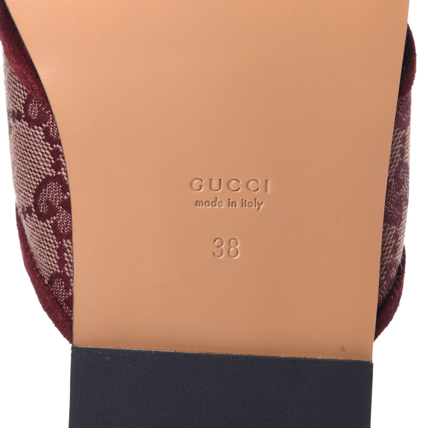 Gucci Canvas GG Monogram Womens Criss Cross Slide Sandals 38 Sahara Rubino Chardonnay 8 of 10