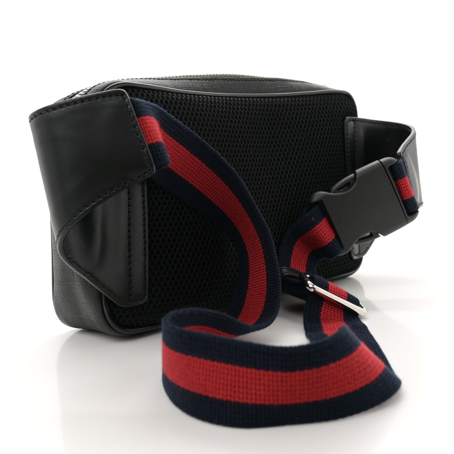 Soft GG Supreme Monogram Web Belt Bag Black Grey