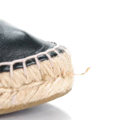 Chanel Lambskin CC Espadrilles 38 Black 9 of 10