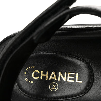 Chanel Grained Calfskin Velcro Dad Sandals 39.5 Black 8 of 11