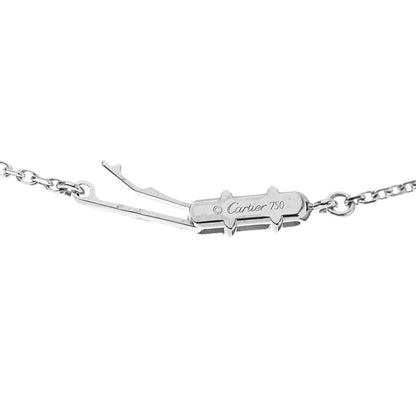 Cartier 18K White Gold Diamond Small Hearts and Symbols Pendant Necklace 6 of 7