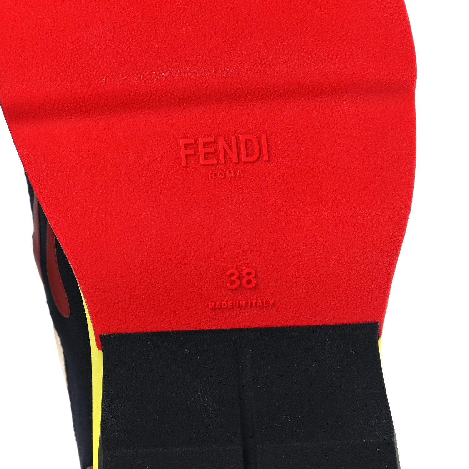 Fendi Technical Mesh Lycra FFreedom Patchwork Sneakers 38 Nude Tobacco Black 6 of 8