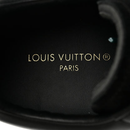 Louis Vuitton Calfskin Mens Luxembourg Samothrace Sneakers 7.5 Black Purple Green 7 of 8