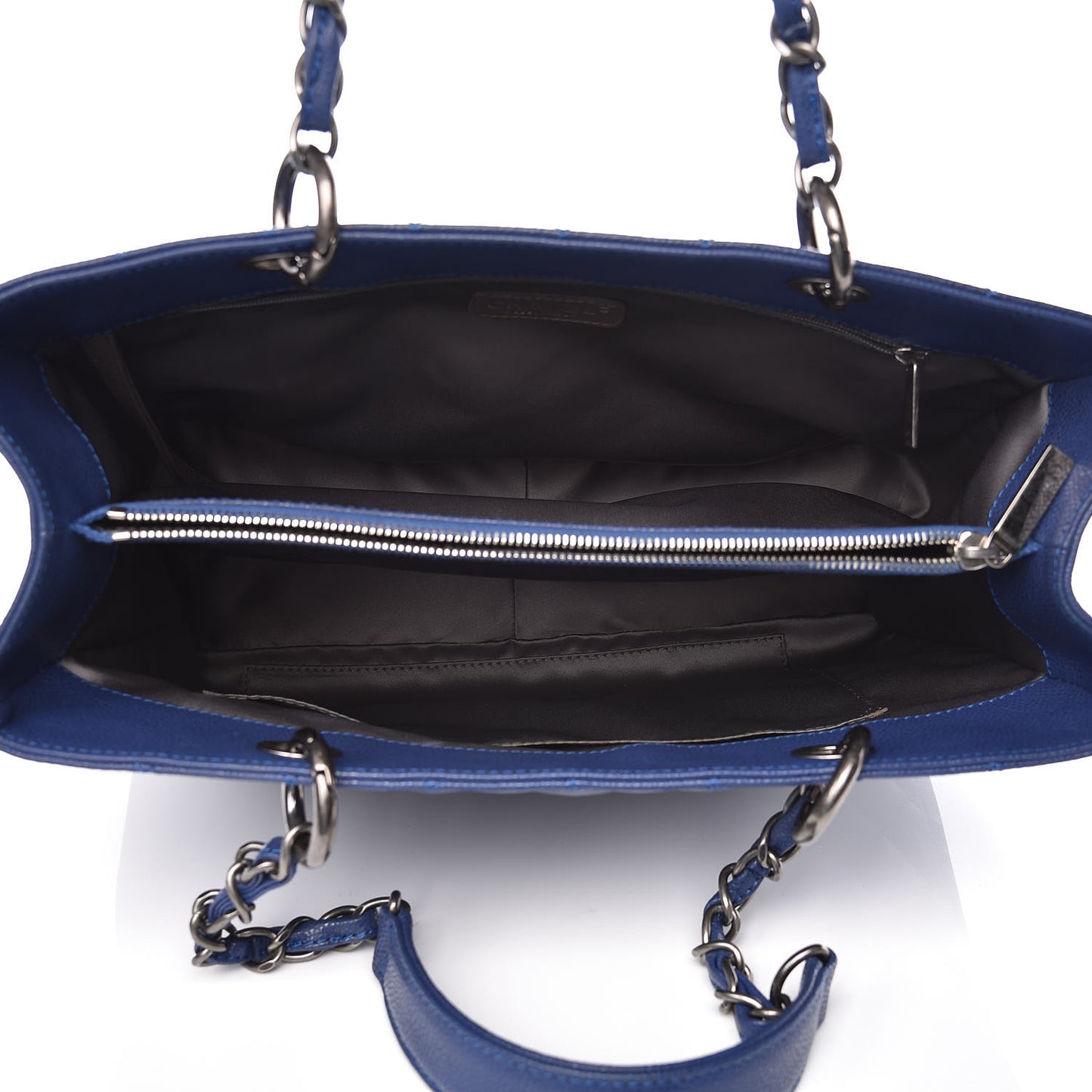 Caviar Quilted Grand Shopping Tote GST Dark Blue
