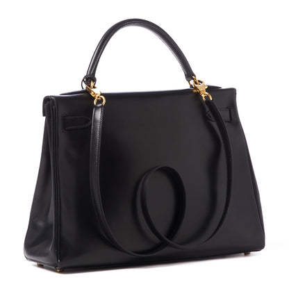 Hermes Box Kelly Retourne 32 Black 3 of 28