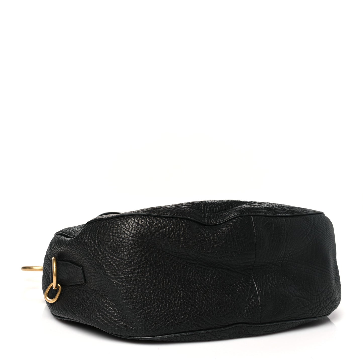 Grainy Calfskin Medium Knight Bag Black