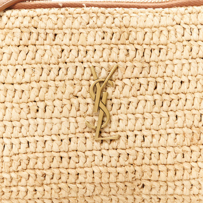 Saint Laurent Raffia Calfskin Gaby Crossbody Bag Natural Brick 8 of 10