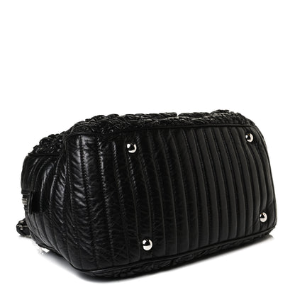Chanel Lambskin Astrakhan Bowler Black 4 of 12