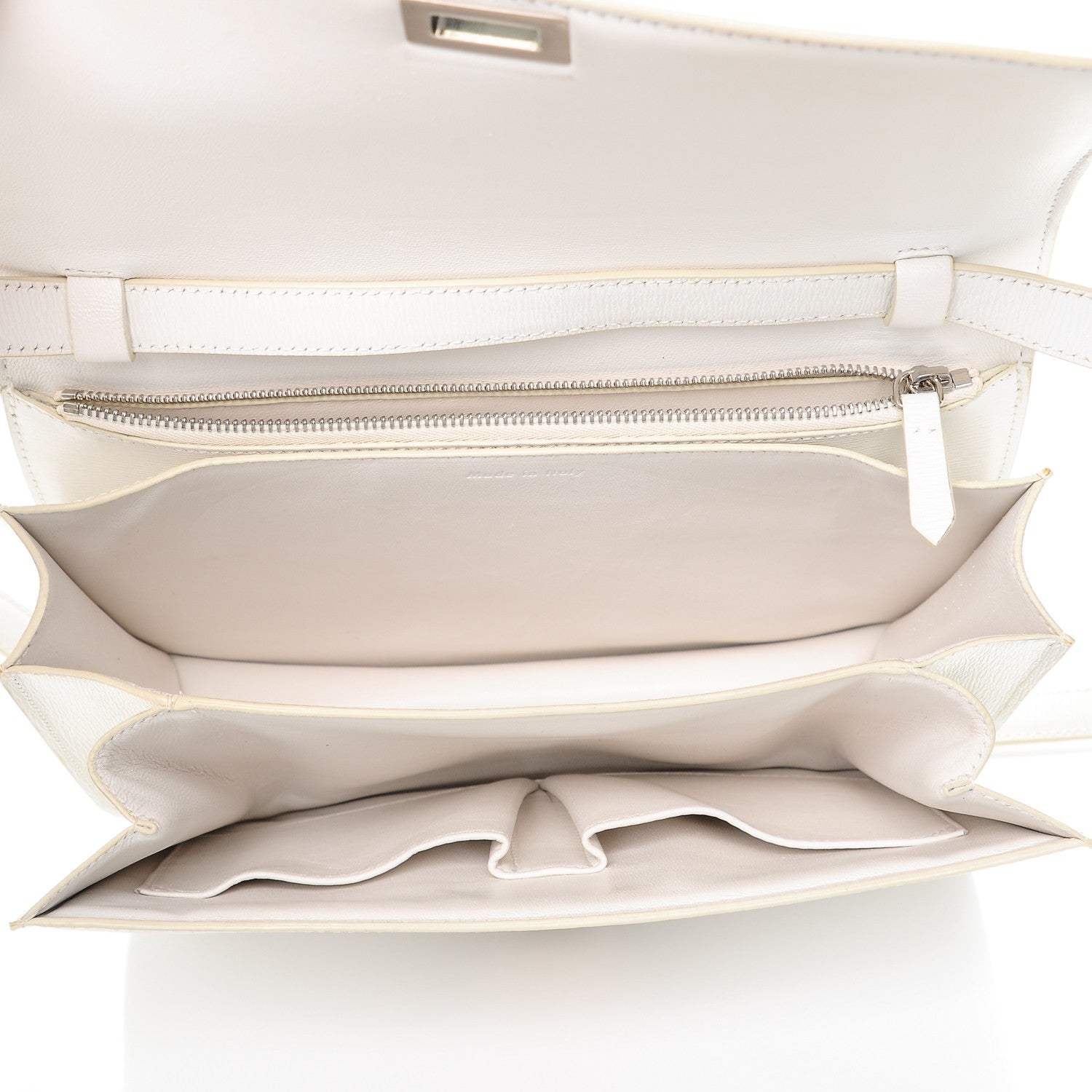 Celine Liege Calfskin Medium Classic Box Flap Bag White 5 of 7