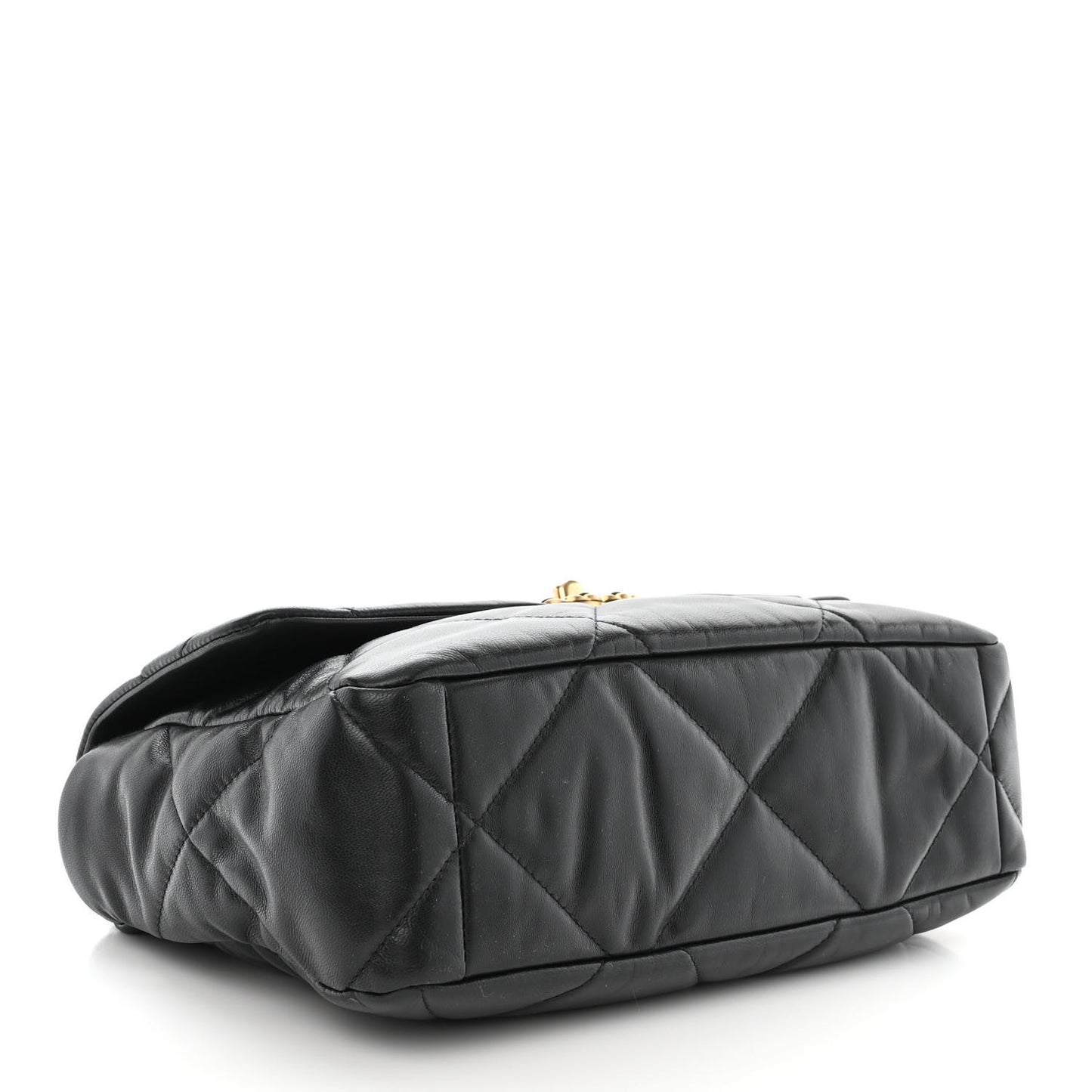 Goatskin Quilted Large Chanel 19 Flap Black
