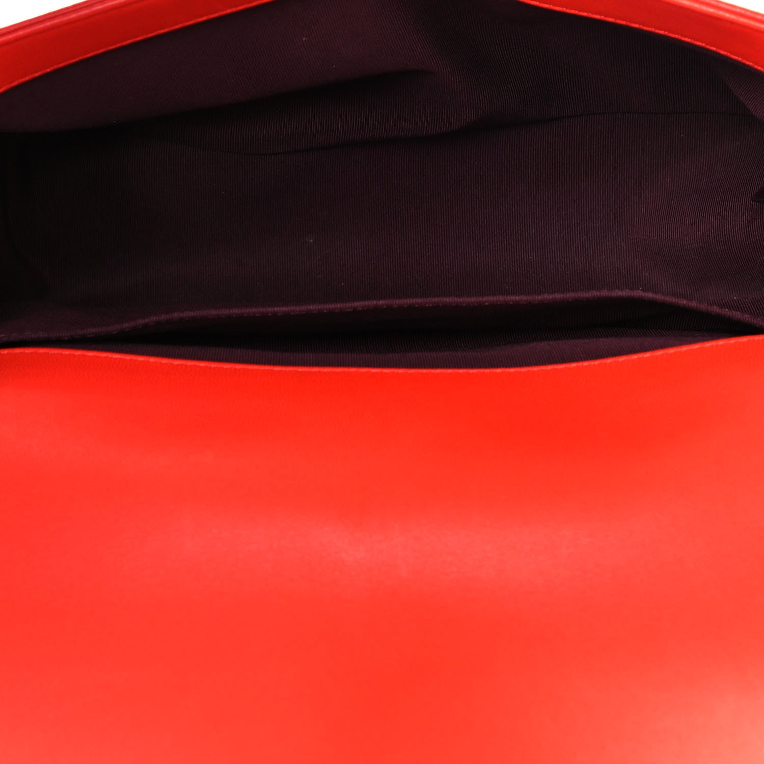 Chanel Wrinkled Lambskin Chevron Quilted Medium Boy Flap Orange 5 of 15