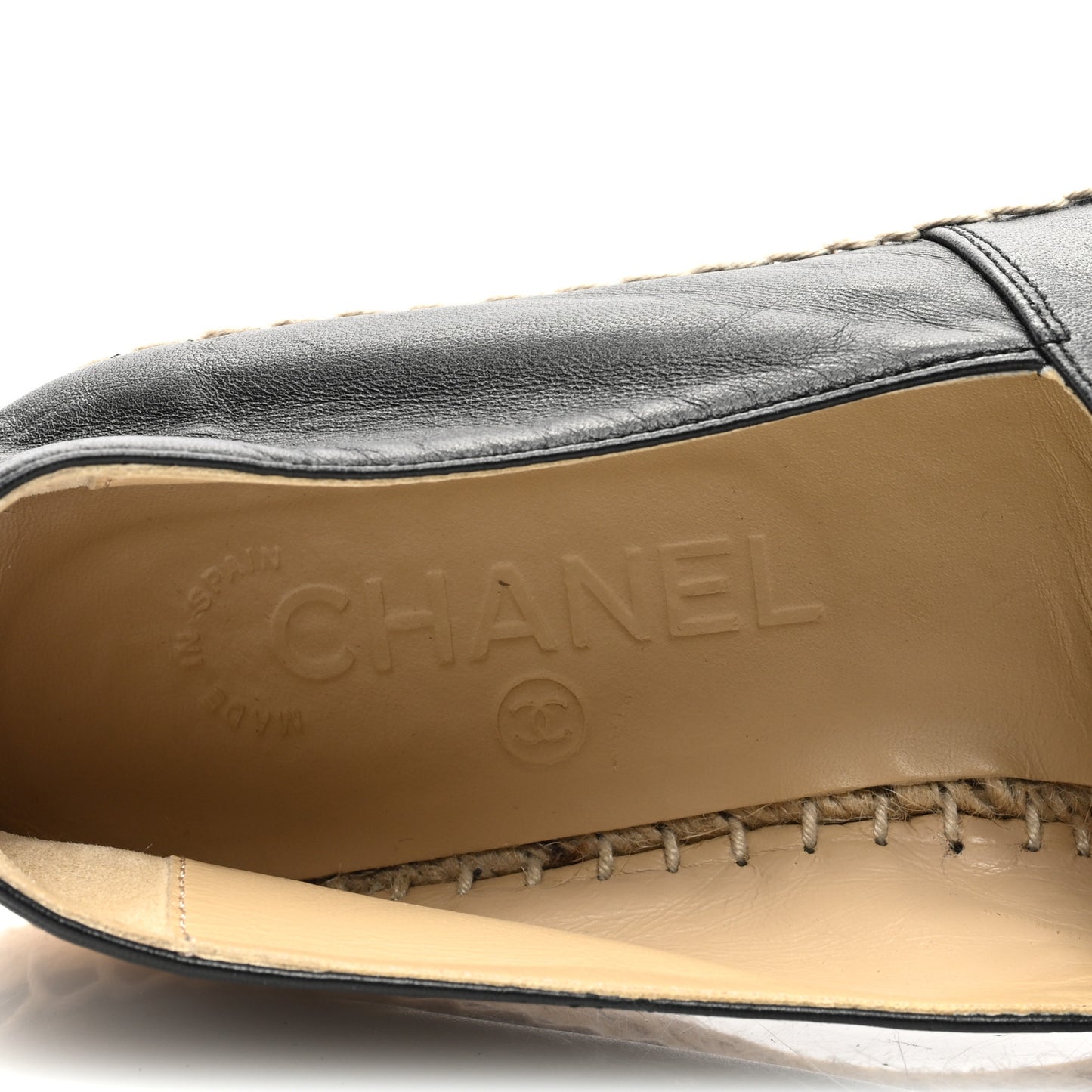 Lambskin CC Espadrilles 37 Black