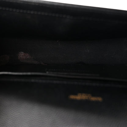 Saint Laurent Grain De Poudre Small Classic Monogram Kate Satchel Black 5 of 11