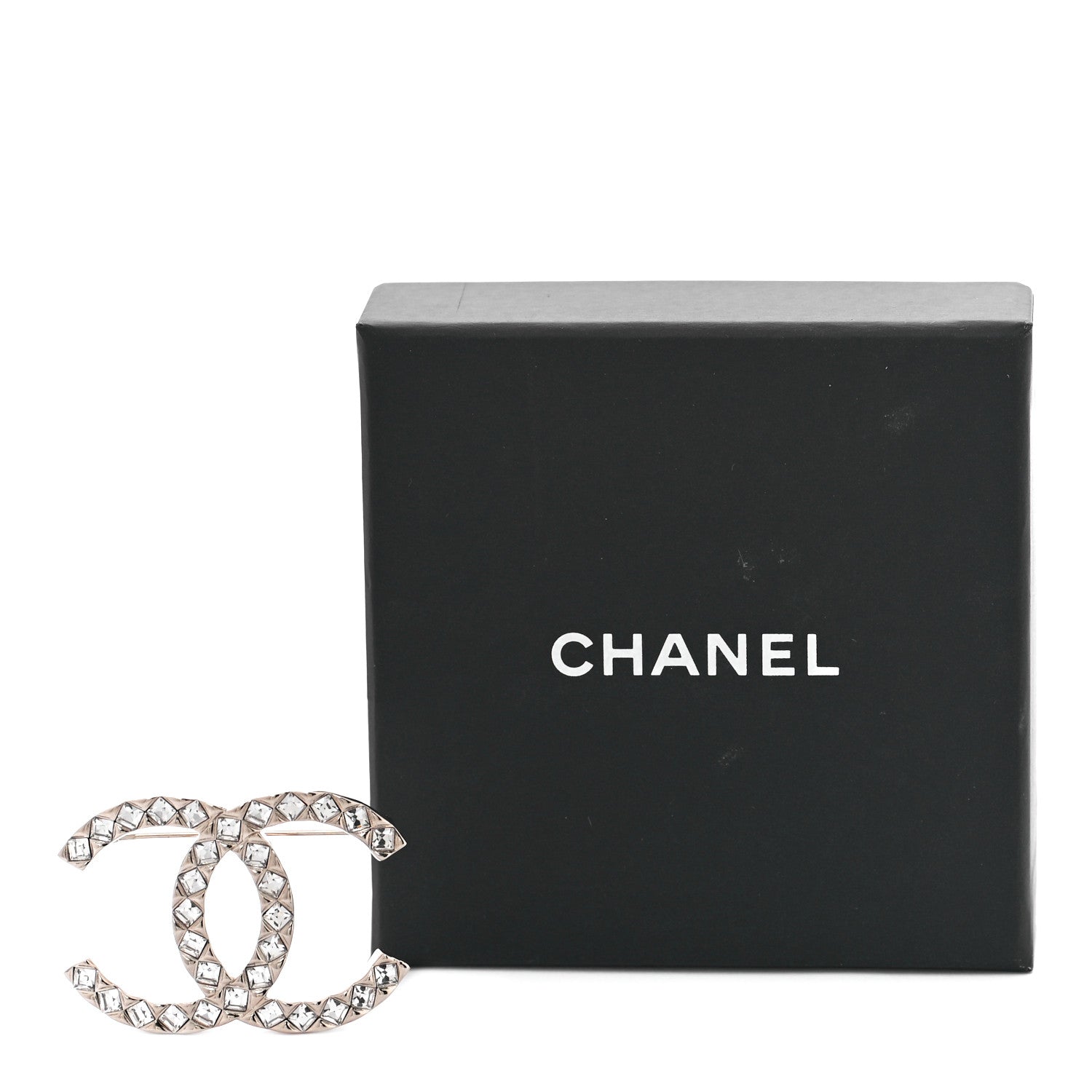 Chanel Baguette Crystal High Society CC Brooch Gold 5 of 5
