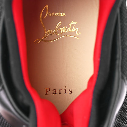 Christian Louboutin Calfskin Tisse Serre Patent Neoprene Aurelien Flat Sneakers 45.5 Black 8 of 10