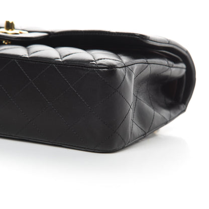 Chanel Lambskin Quilted Medium Double Flap Black 10 of 13