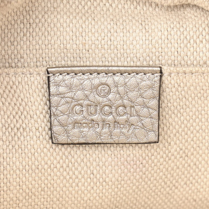 Gucci Metallic Pebbled Calfskin Small Soho Disco Bag Golden Beige 6 of 10