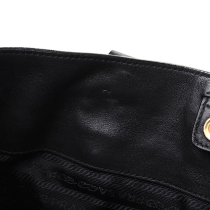 Prada Soft Calf Tote Black 9 of 25
