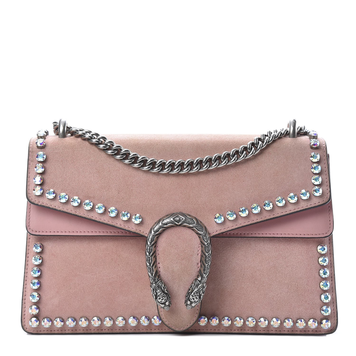 Gucci Suede Crystal Small Dionysus Shoulder Bag Peonia 1 of 19