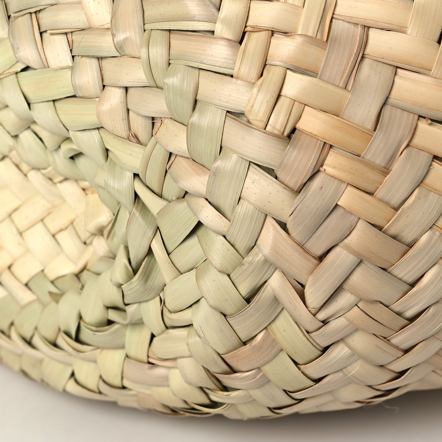 Raffia Calfskin Triomphe Teen Panier Gold