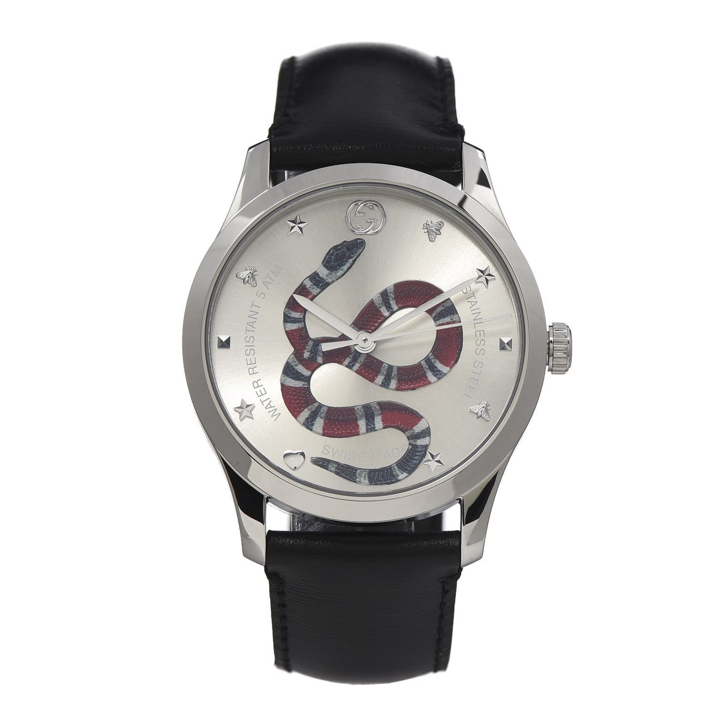 Stainless Steel Calfskin 38mm G-Timeless Snake Quartz Watch