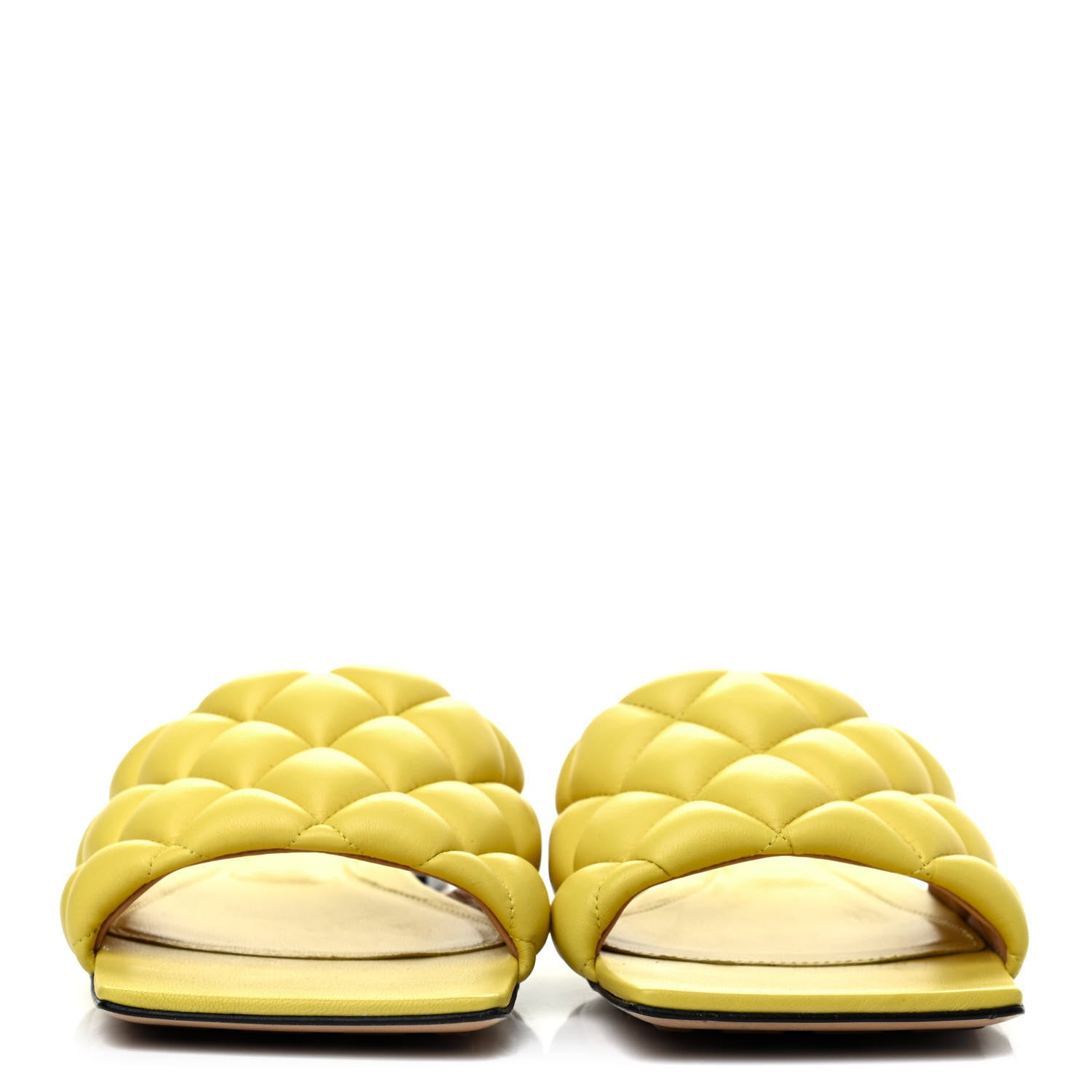 Bottega Veneta Nappa Matelasse Padded Flat Sandals 37.5 Pear 2 of 4