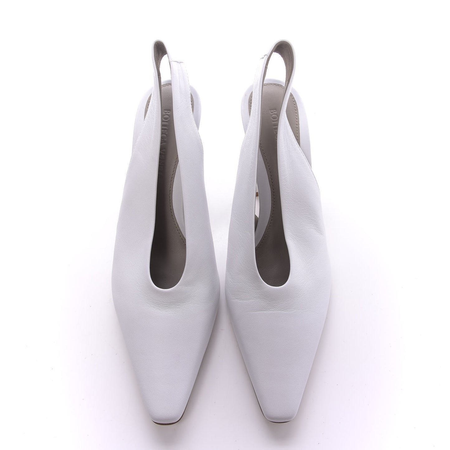 Nappa Almond Slingback Pumps 37 Ivory