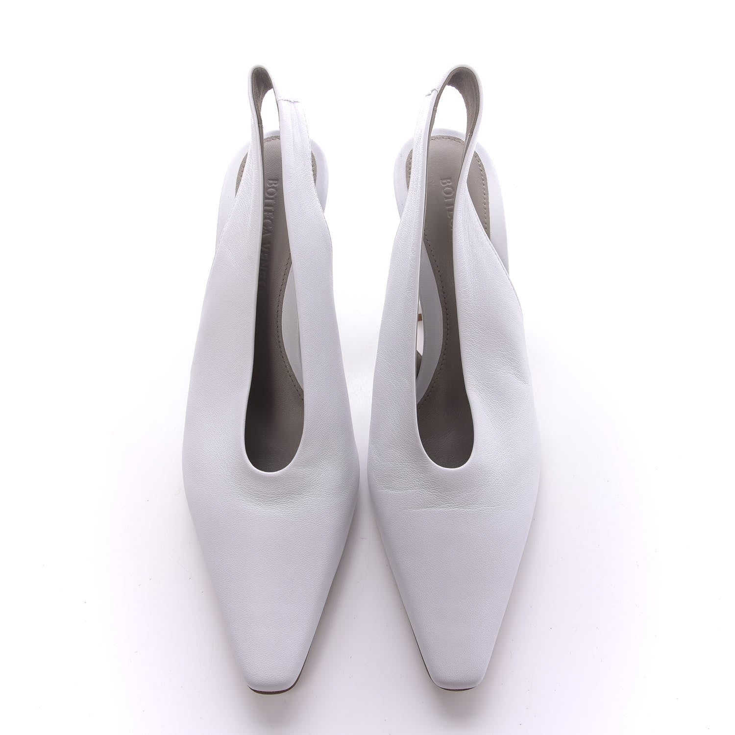 Bottega Veneta Nappa Almond Slingback Pumps 37 Ivory 6 of 11