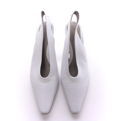 Bottega Veneta Nappa Almond Slingback Pumps 37 Ivory 6 of 11