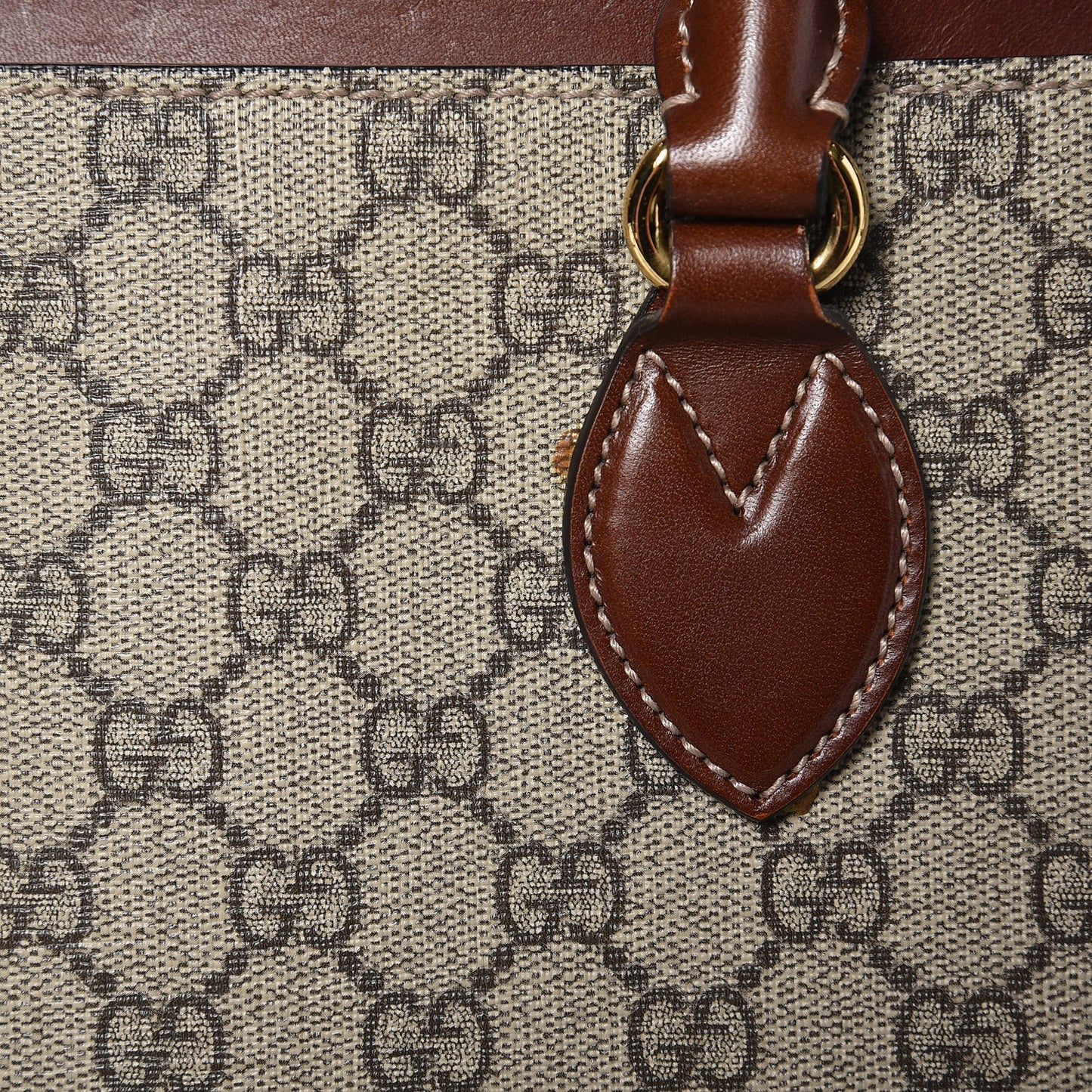 GG Supreme Monogram Small Zip Top Tote Beige Tuscany