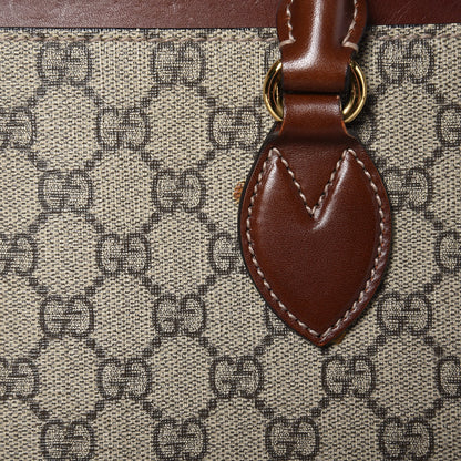 Gucci GG Supreme Monogram Small Zip Top Tote Beige Tuscany 8 of 10