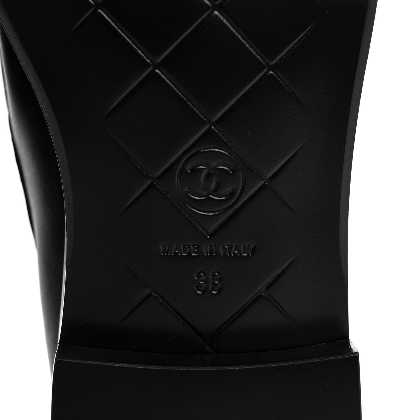 Lambskin Quilted CC Turnlock Loafers 38 Black