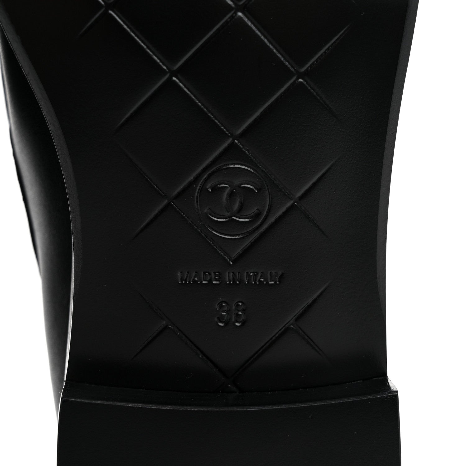 Chanel Lambskin Quilted CC Turnlock Loafers 38 Black 9 of 10
