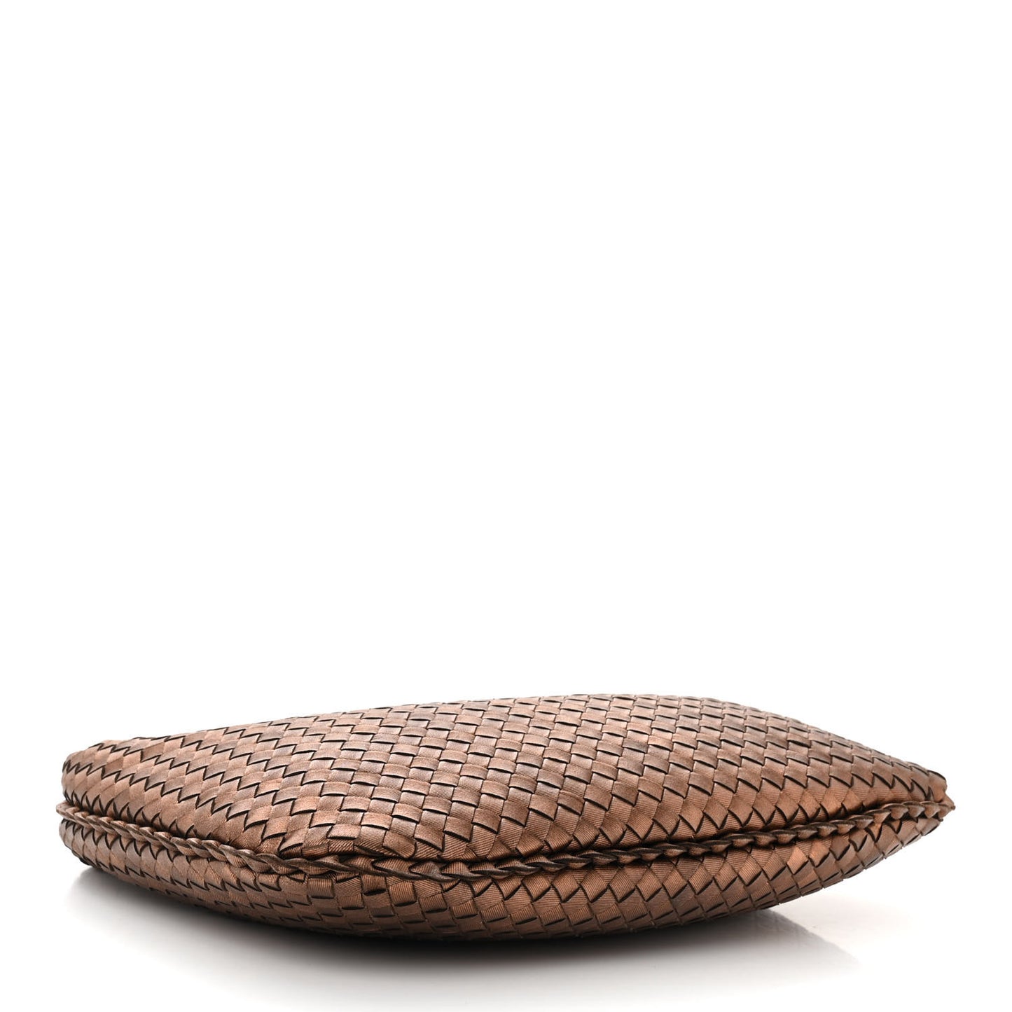 Metallic Nappa Intrecciato Medium Veneta Hobo Copper