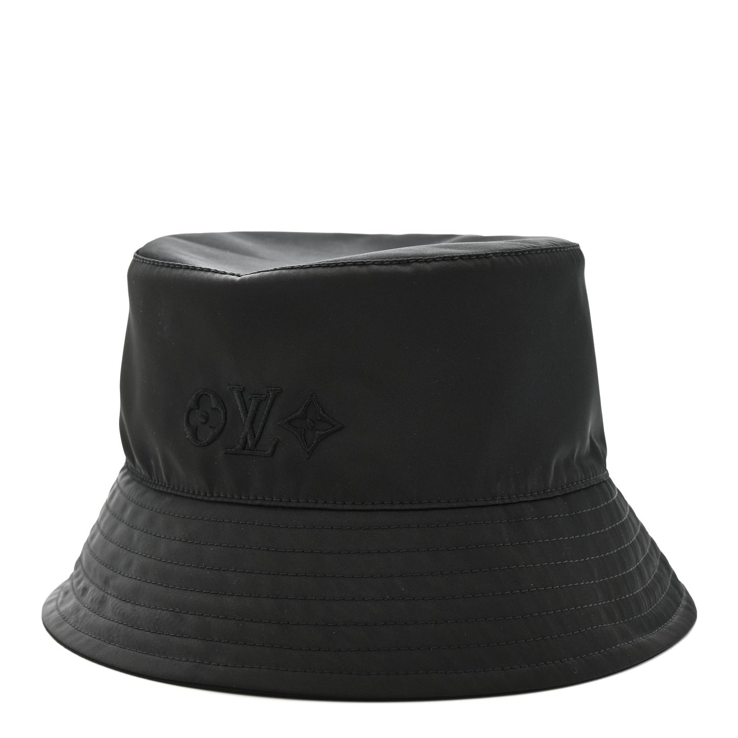 Nylon Reverse LV Move Bucket Hat S Black