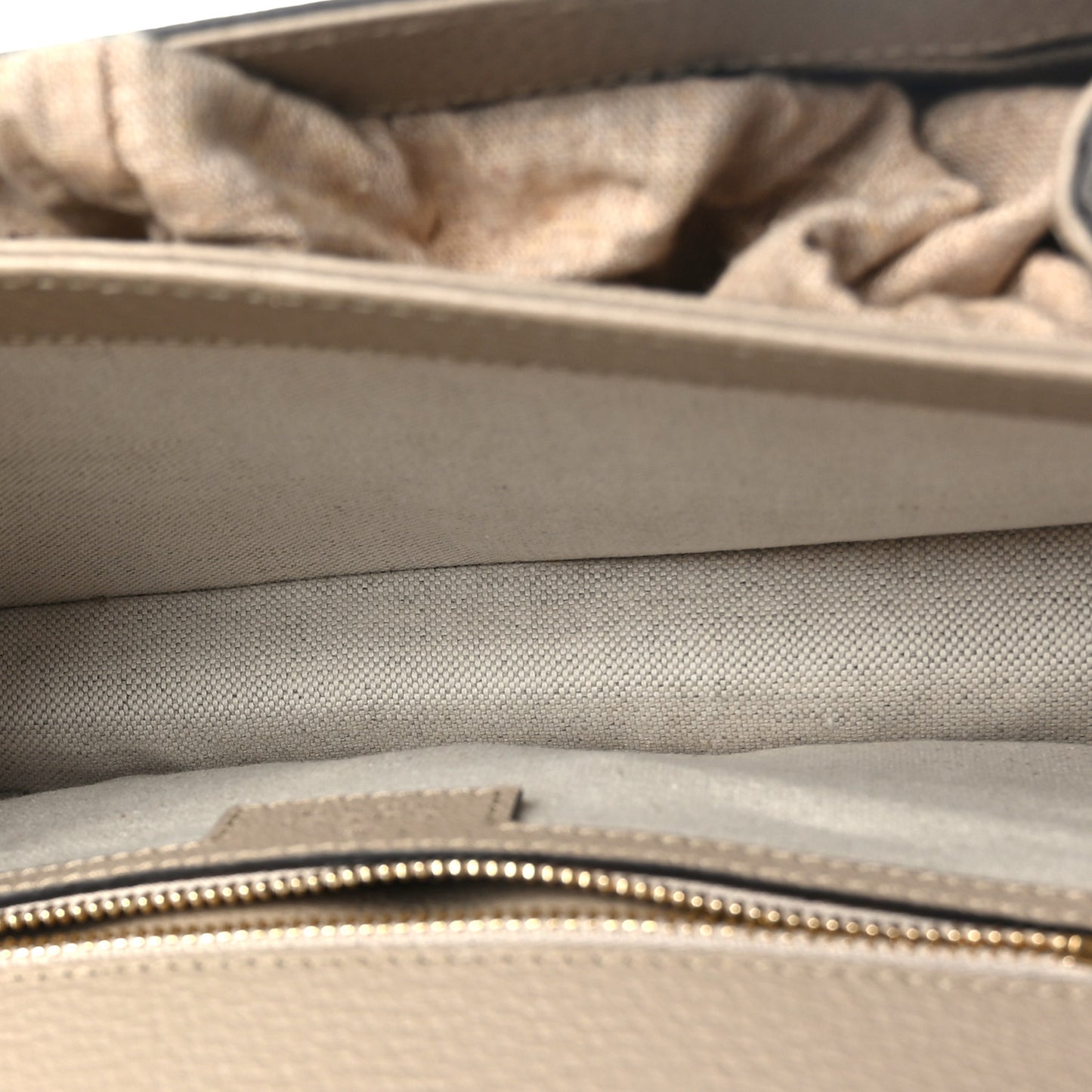 GG Supreme Monogram Textured Dollar Calfskin Web Small Ophidia Padlock Top Handle Bag Beige Mystic White Oatmeal